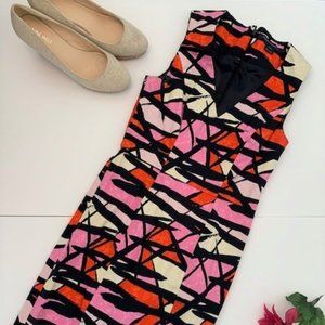 French Connection Pink V-Neck Dress